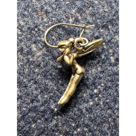 925 Sterling Silver Vintage Disney Tinkerbell Earrings - Picture 2 of 5